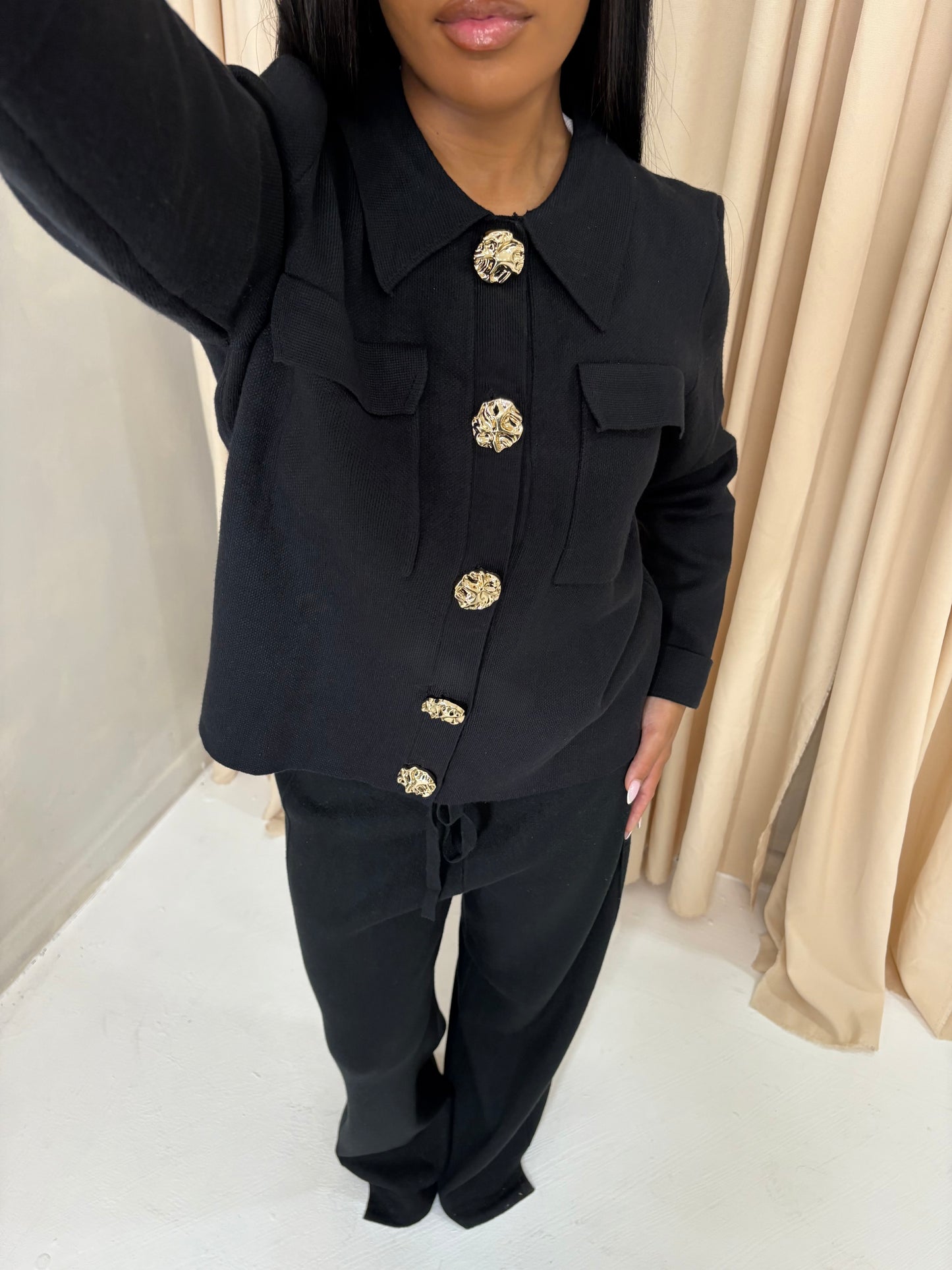 Réin Tailored Button Cardigan