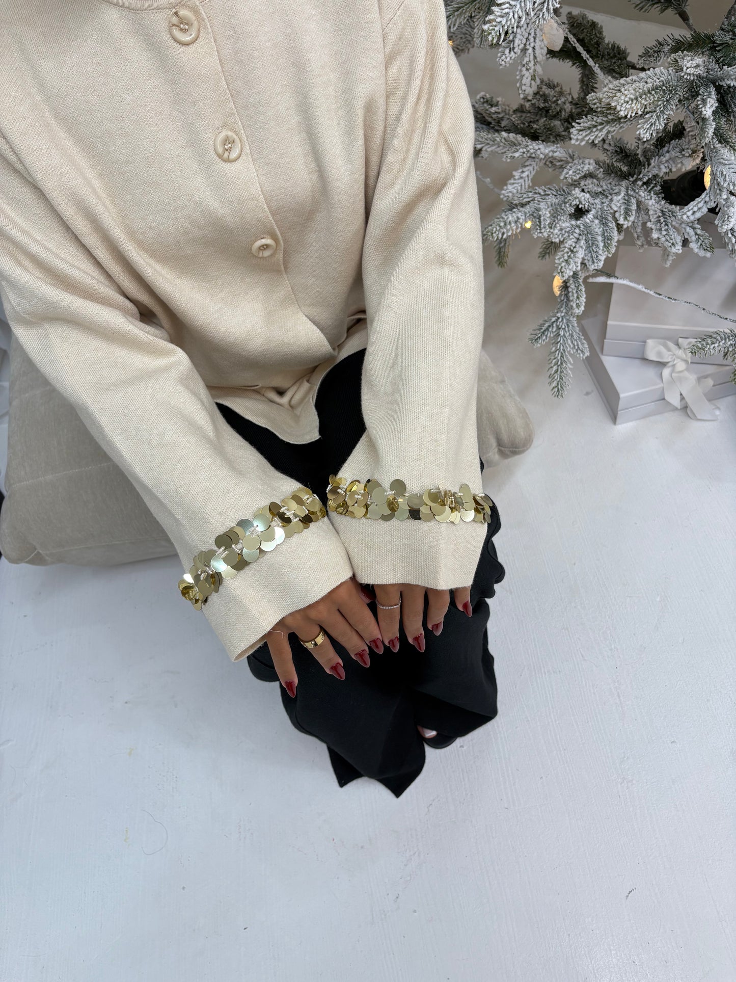 Réin Sequin Detailed Cardigan