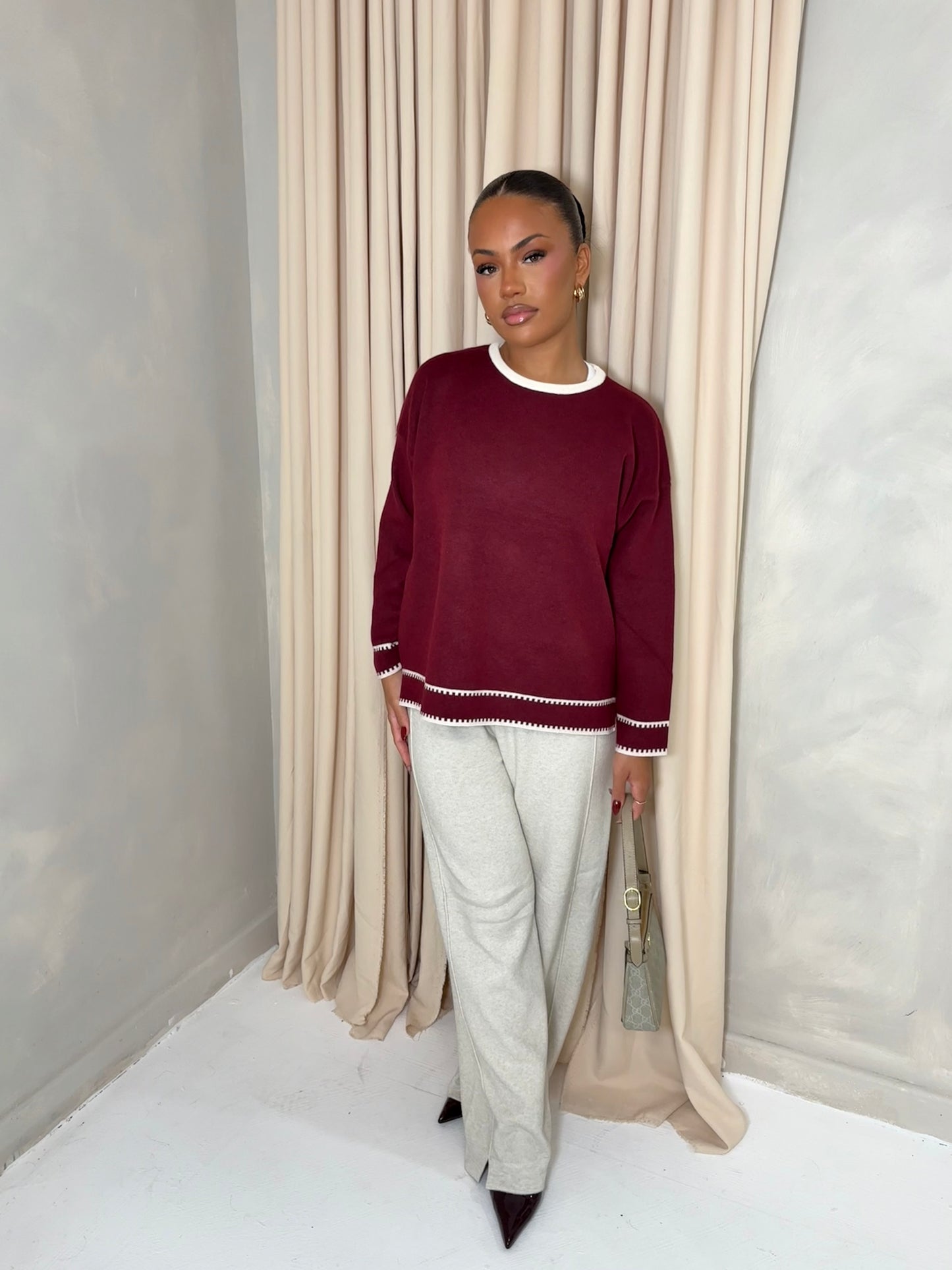 Réin Contrast Knit Sweater