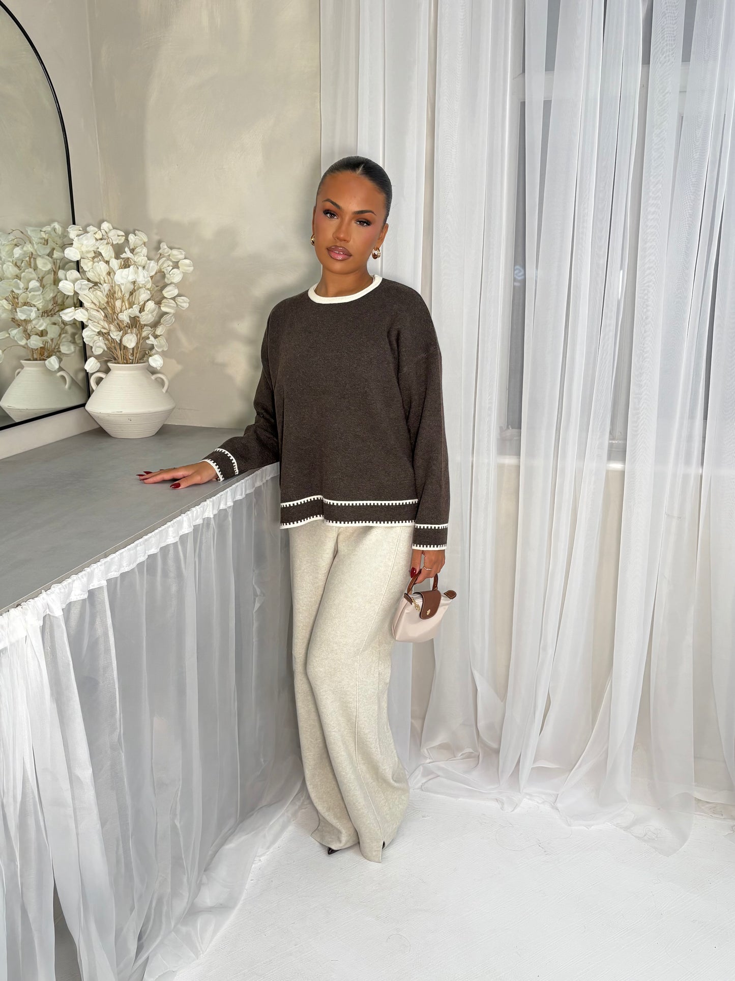 Réin Contrast Knit Sweater