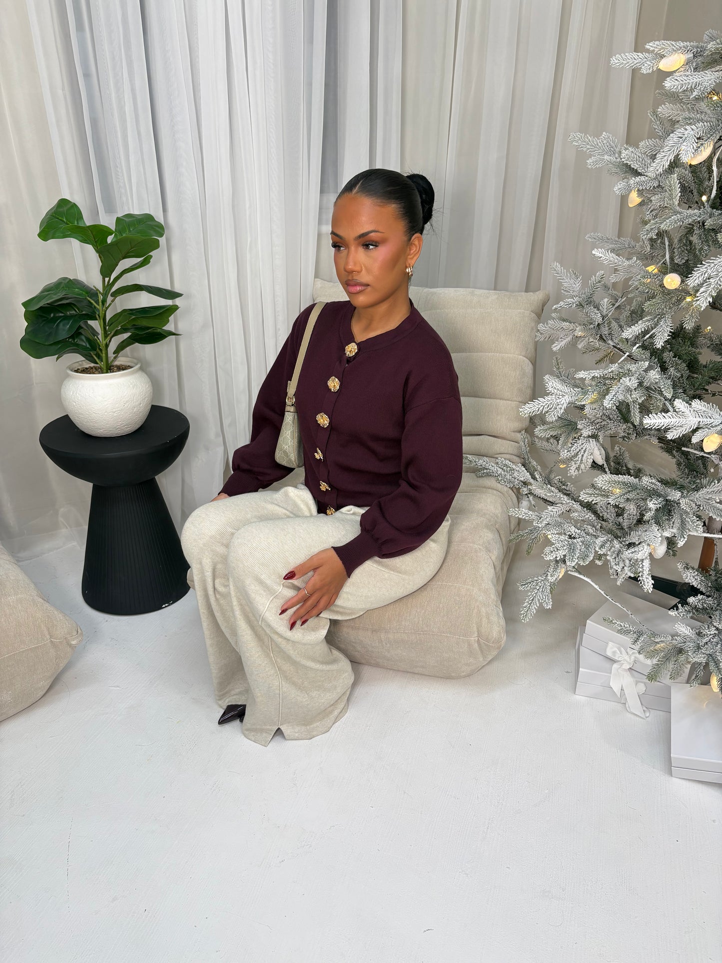 Réin Cuffed Detailed Cardigan