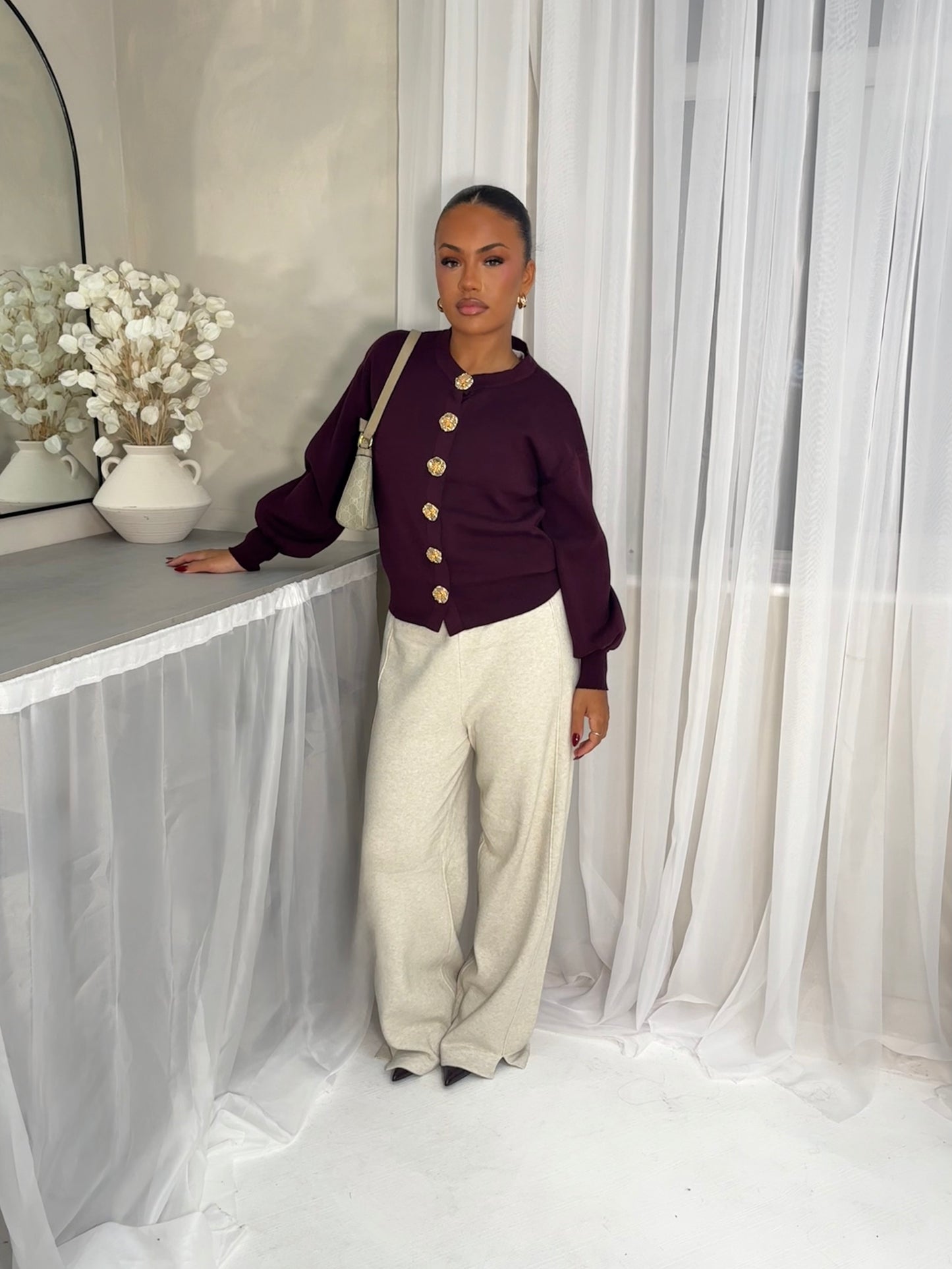 Réin Cuffed Detailed Cardigan