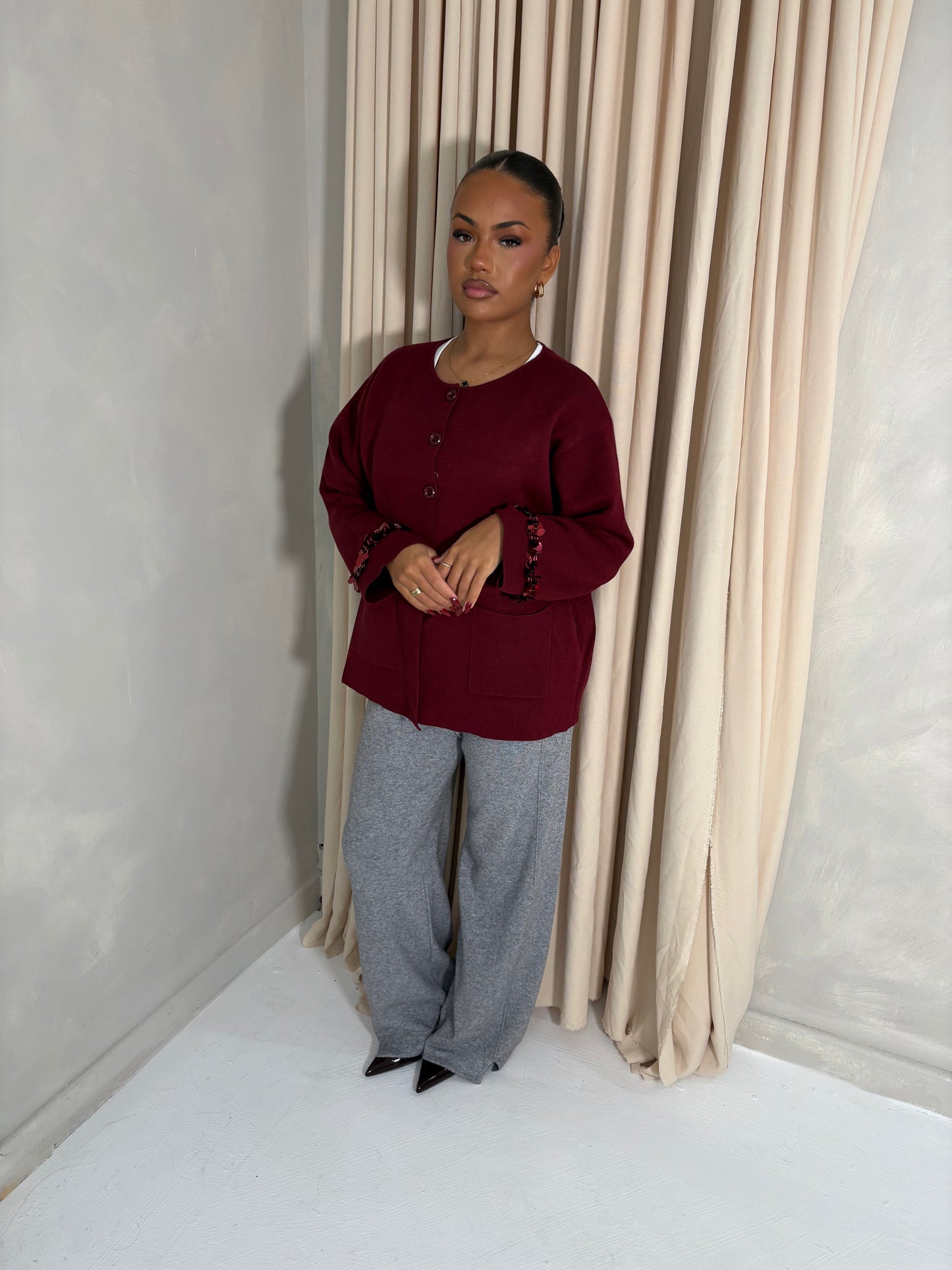 Réin Sequin Detailed Cardigan